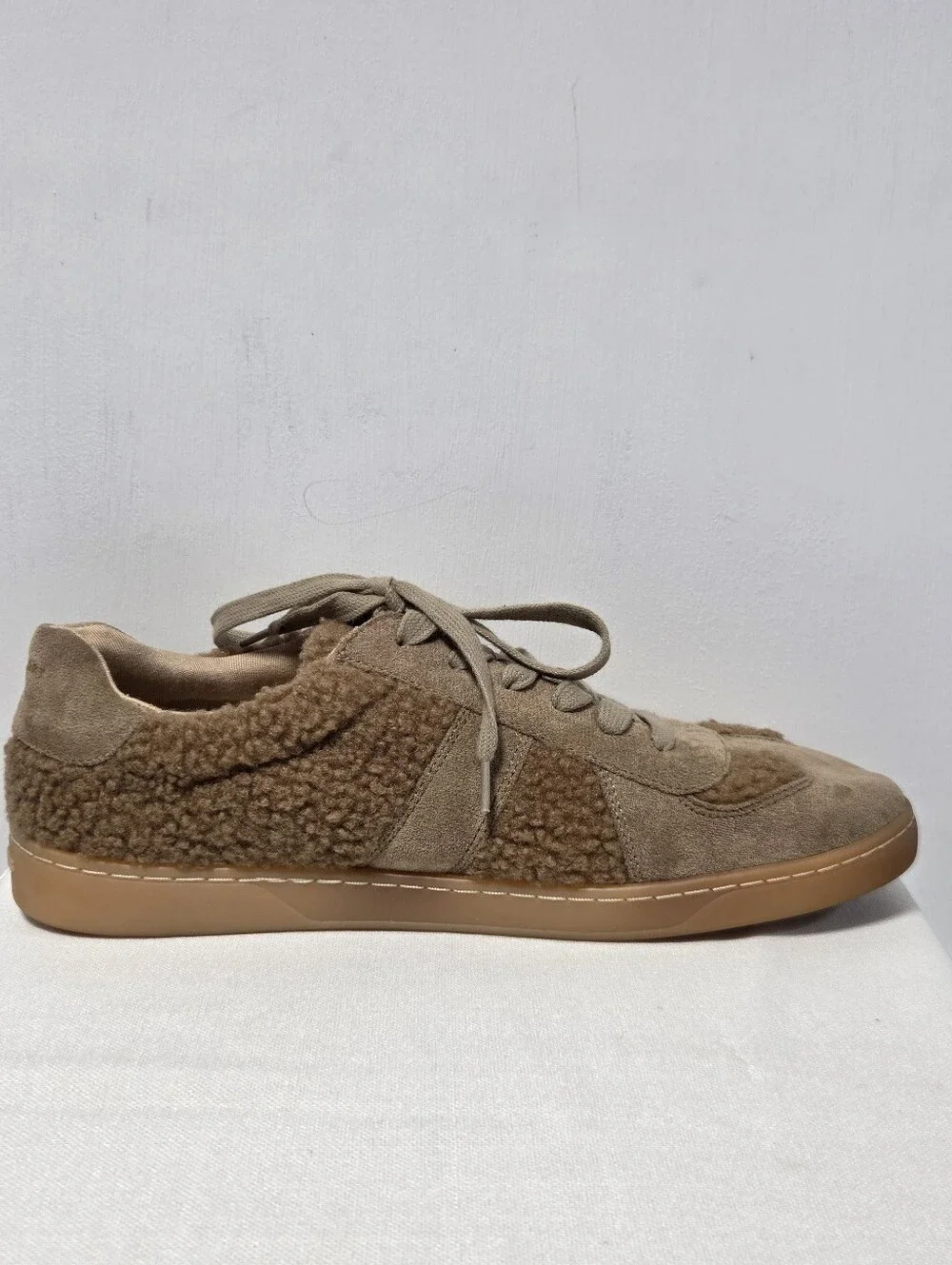 J/Slides Urban Sport Women’s Heidi Shearling/Suede Sneaker Brown Size-11